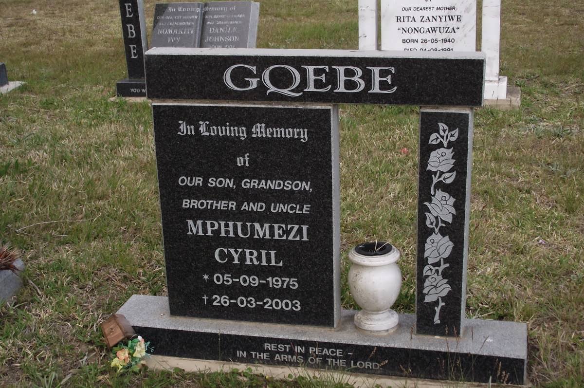 GQEBE Mphumezi Cyril 1975-2003