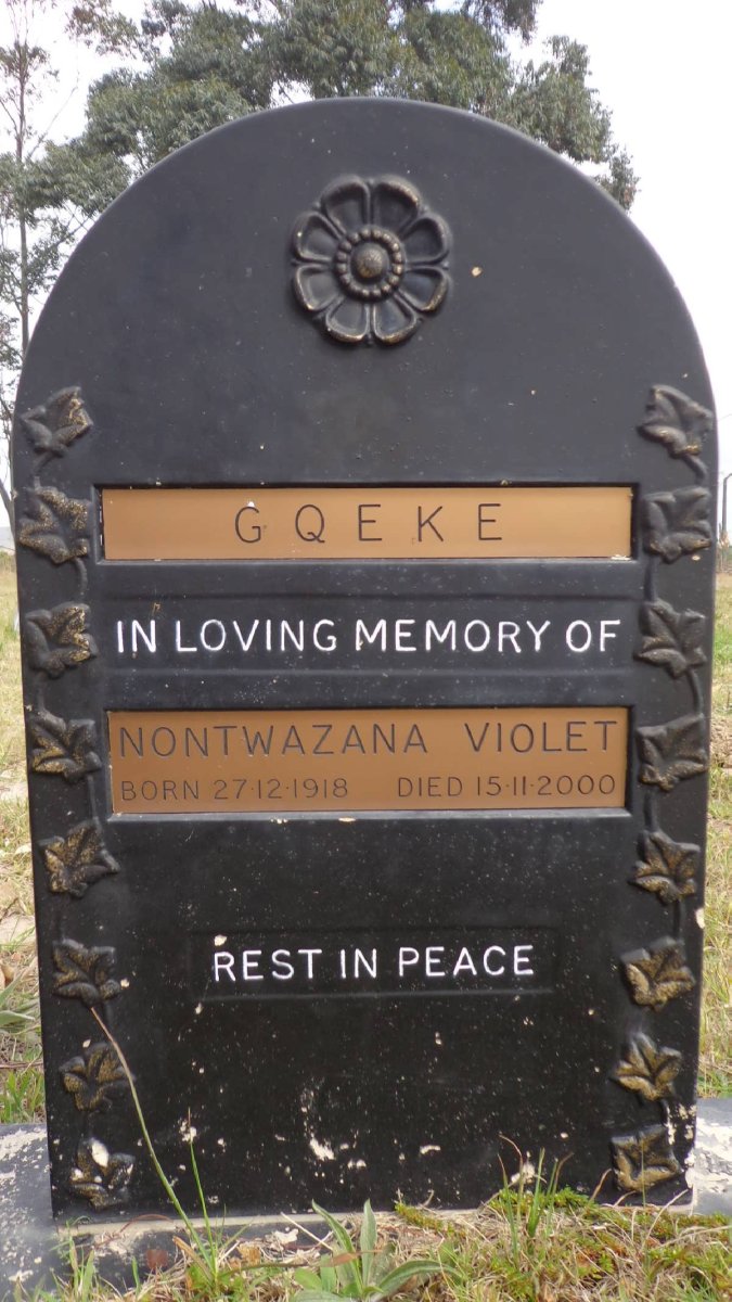 GQEKE Nontwazana Violet 1918-2000