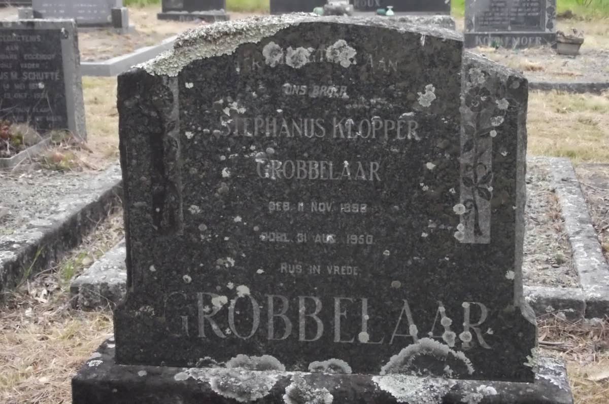 GROBBELAAR Stephanus Klopper 189?-1950