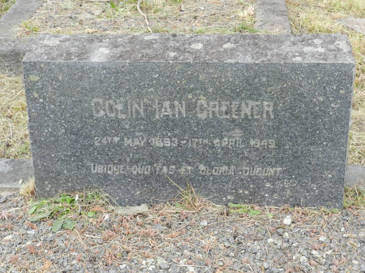 GREENER Colin Ian 1893-1949