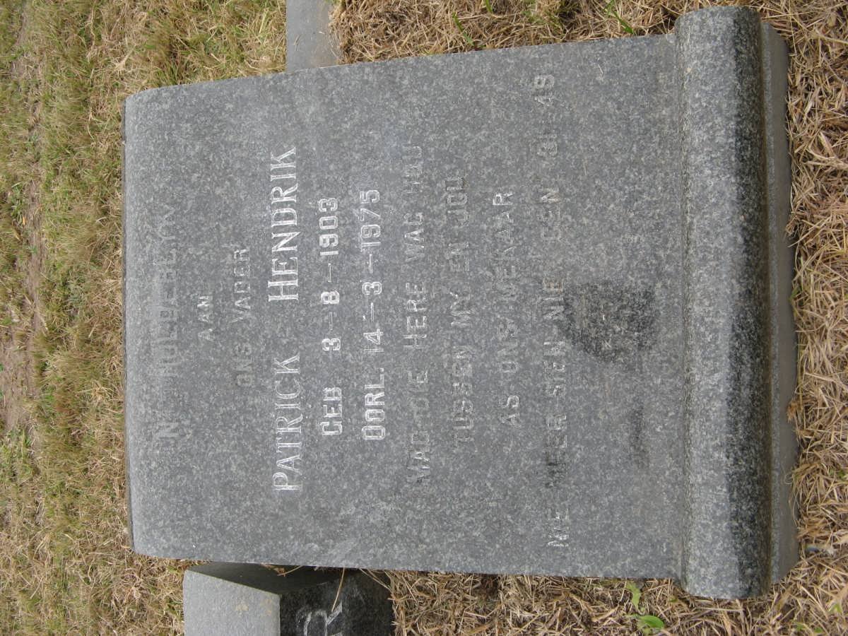 GROBLER Patrick Hendrik 1903-1975