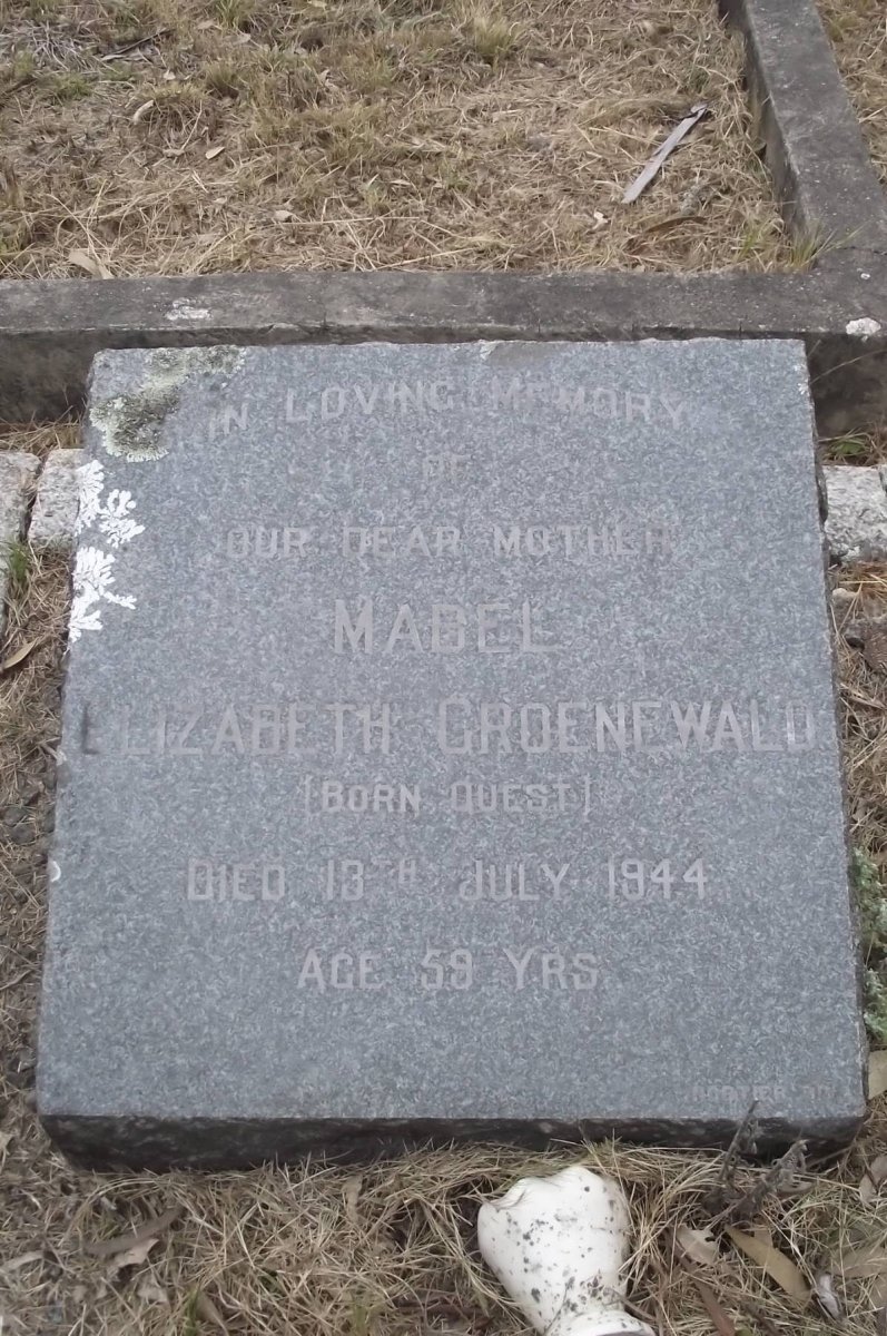 GROENEWALD Mabel Elizabeth nee QUEST -1944