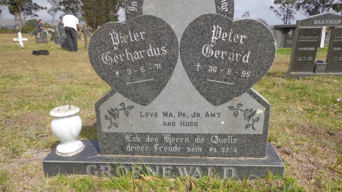 GROENEWALD Pieter Gerhardus 1971-1995
