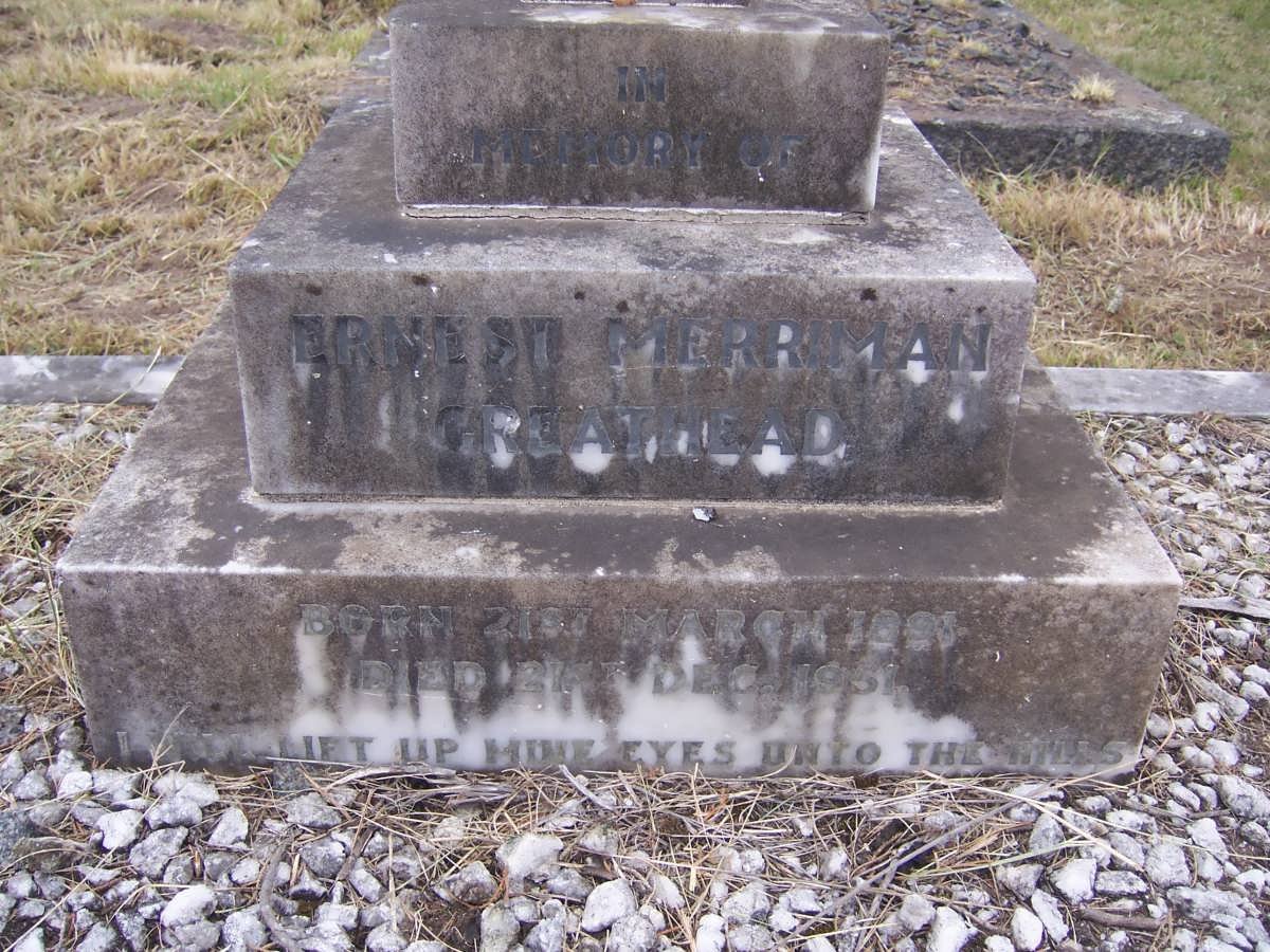 GREATHEAD Ernest Merriman 1891-1951