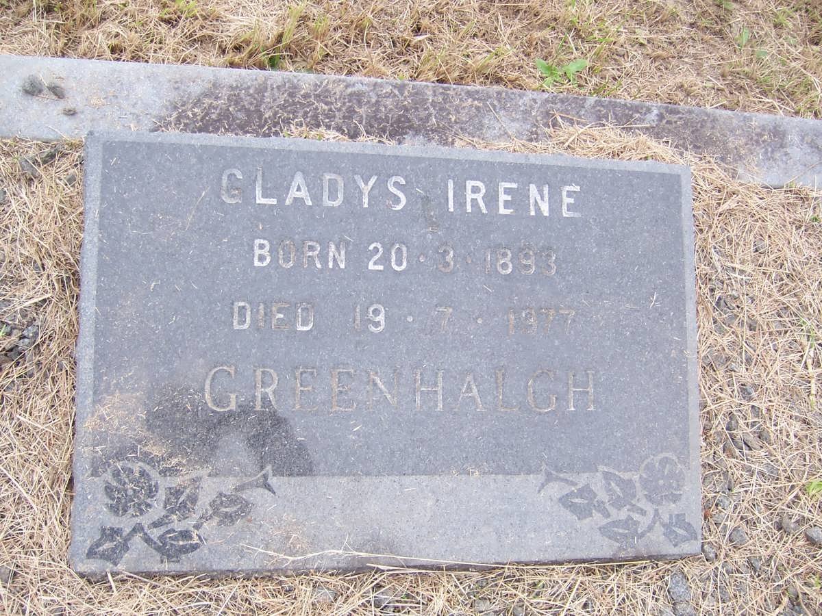 GREENHALGH Gladys Irene 1893-1977