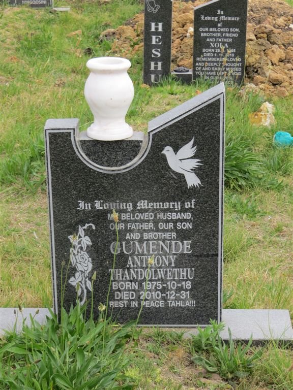 GUMENDE Anthony Thandolwethu 1975-2010