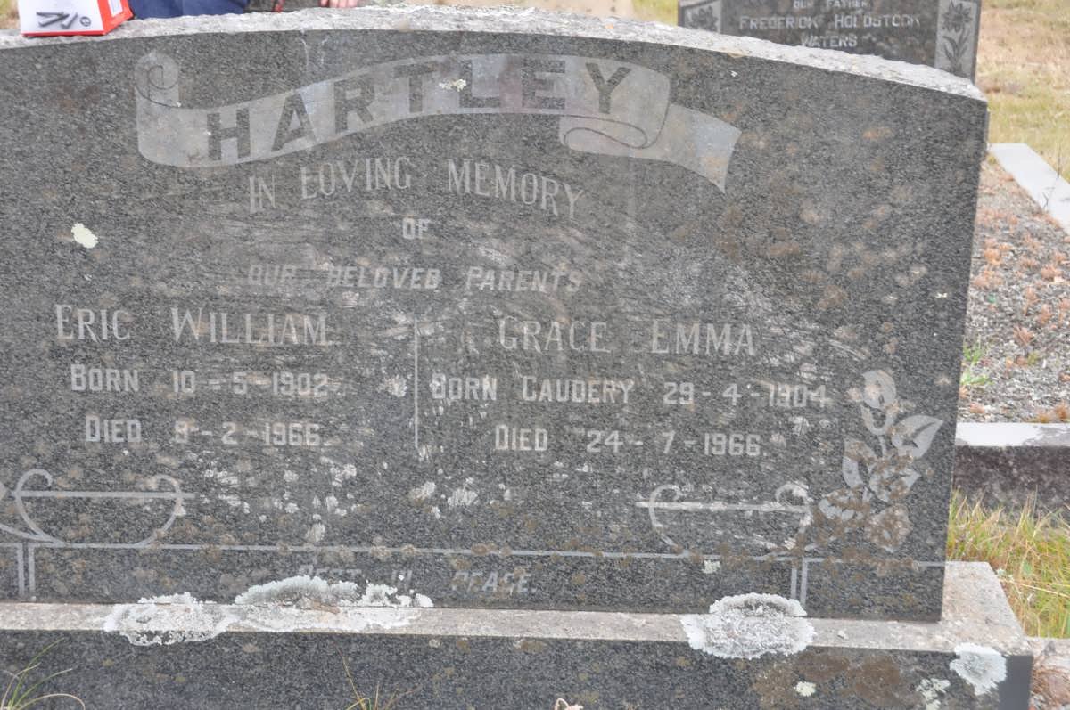 HARTLEY Eric William 1902-1966 &amp; Grace Emma CAUDERY 1904-1966