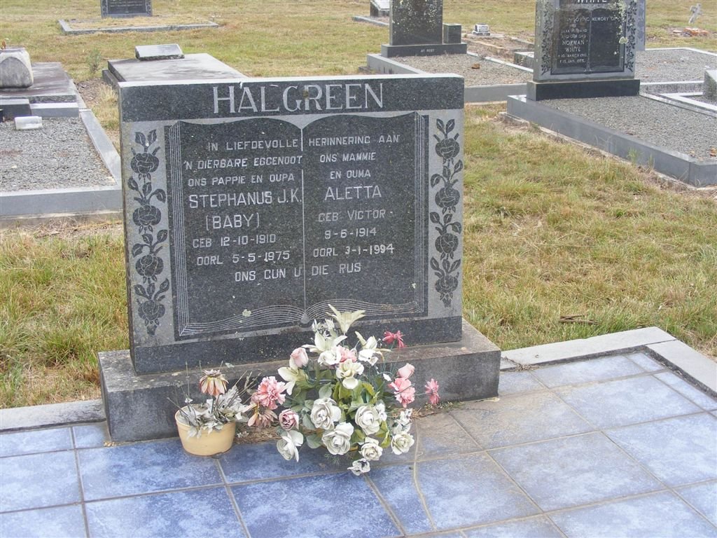 HALGREEN Stephanus J.K. 1910-1975 &amp; Aletta VICTOR 1914-1994