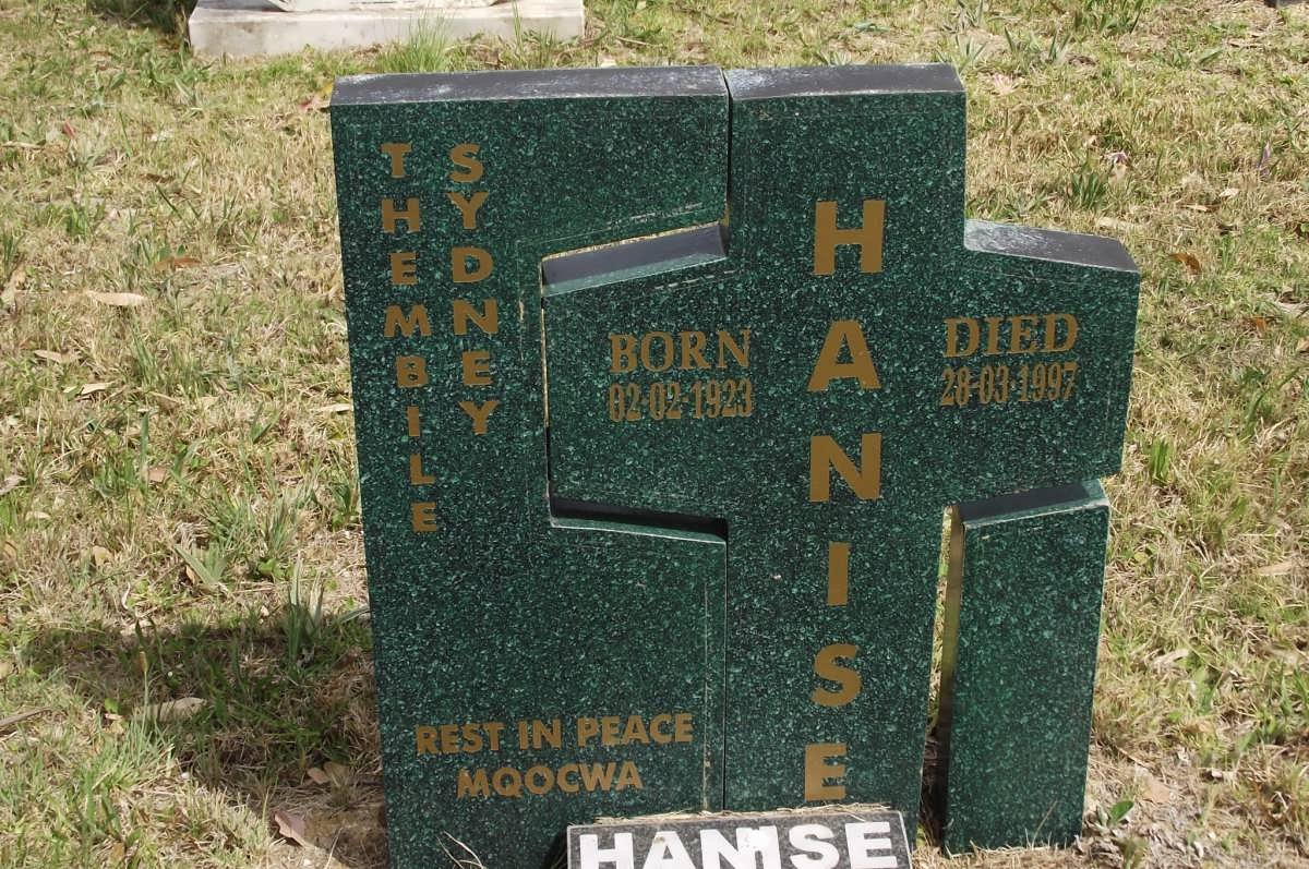 HANISE Thembile Sydney 1923-1997