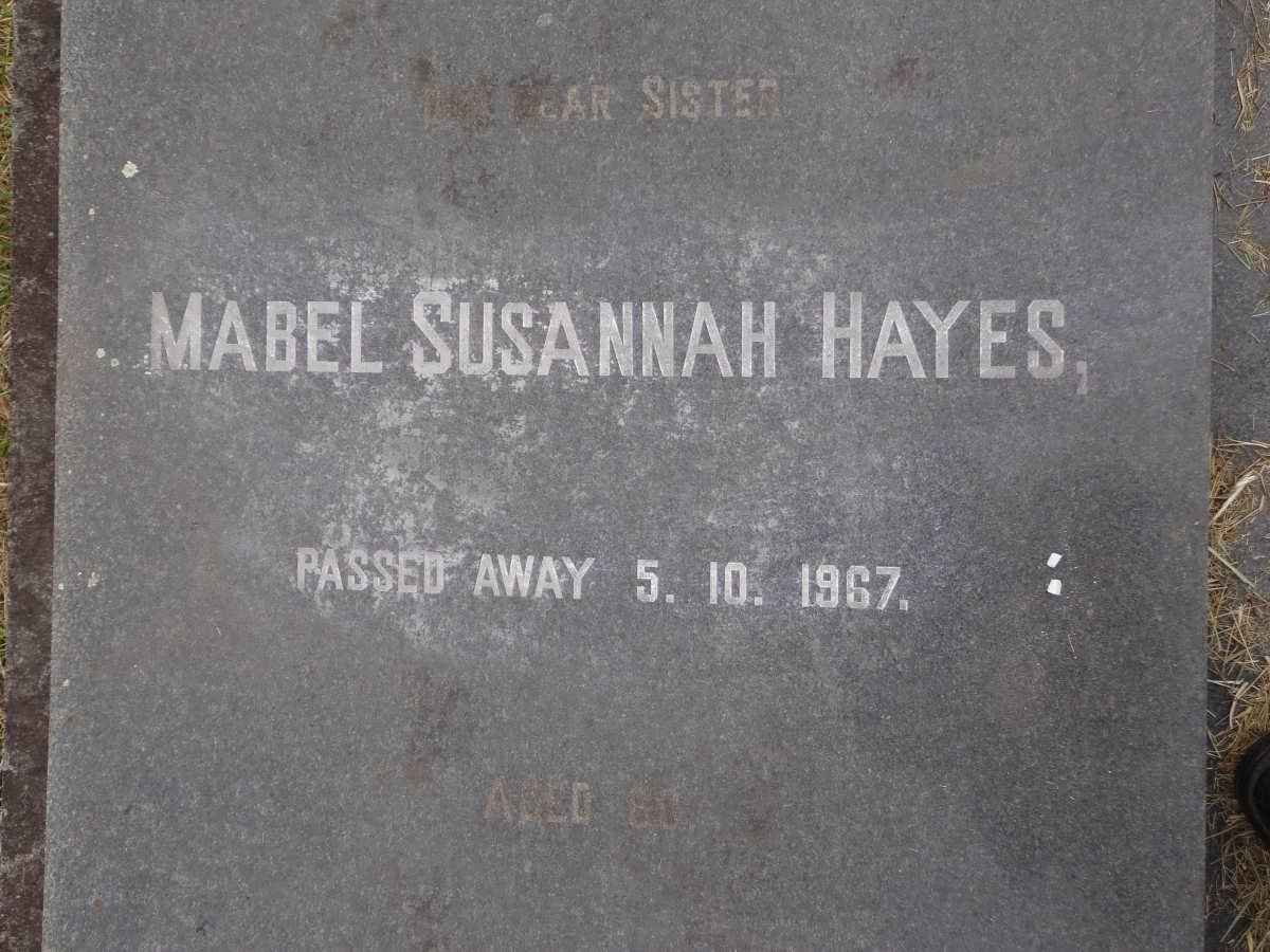 HAYES Mabel Susannah -1967