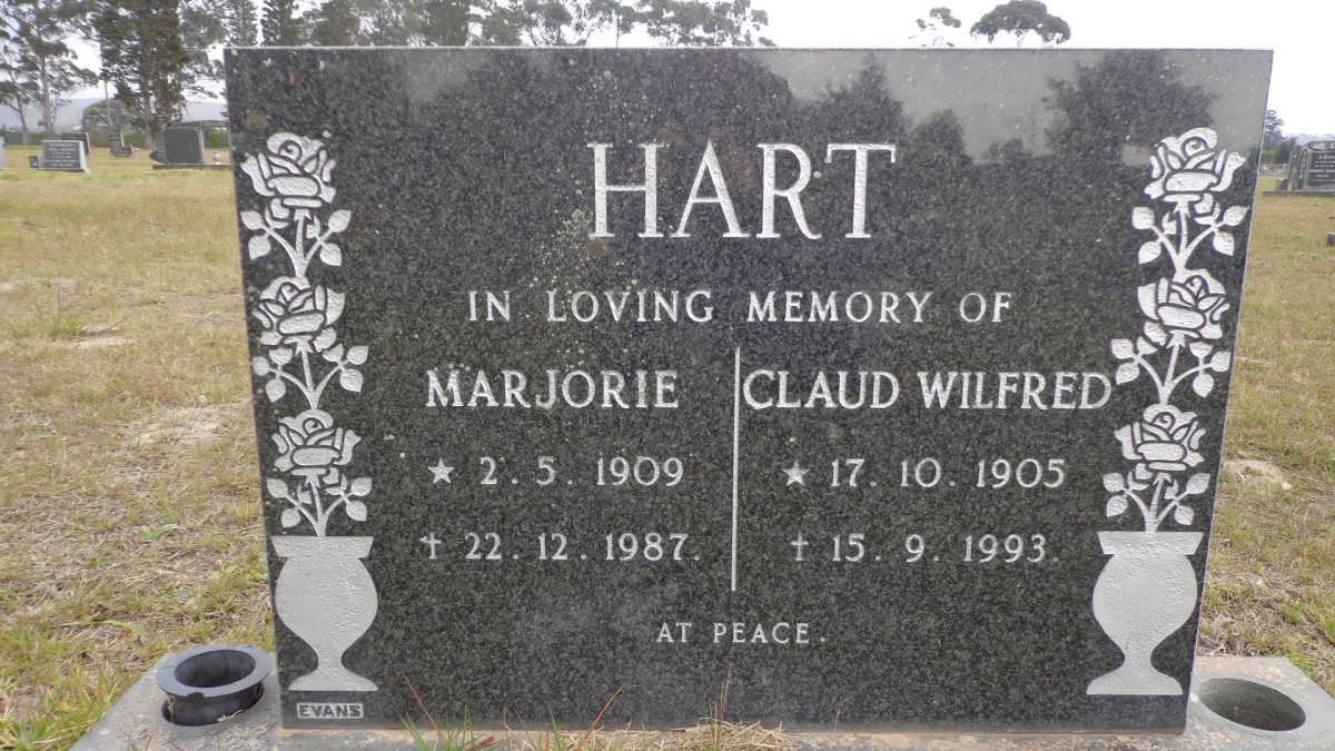 HART Claud Wilfred 1905-1993 &amp; Marjorie 1909-1987