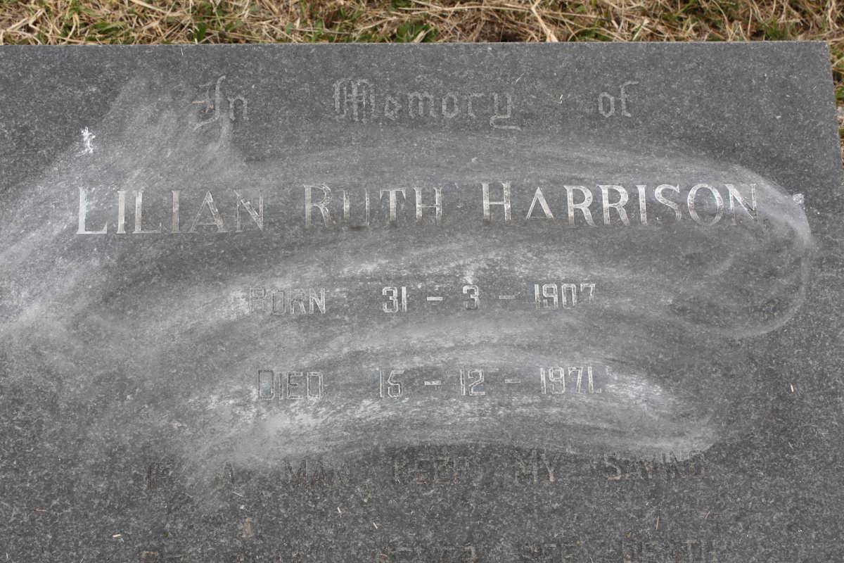 HARRISON Lilian Ruth 1907-1971