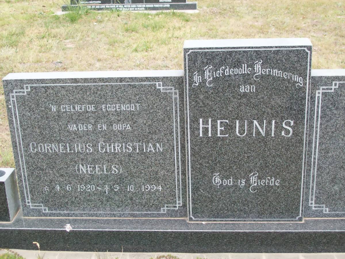 HEUNIS Cornelius Christian 1920-1994