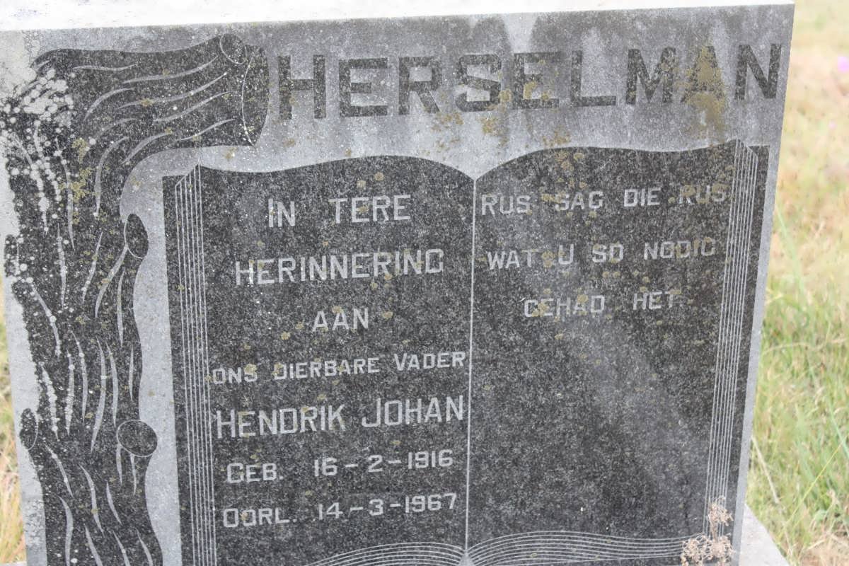 HERSELMAN Hendrik Johan 1916-1967