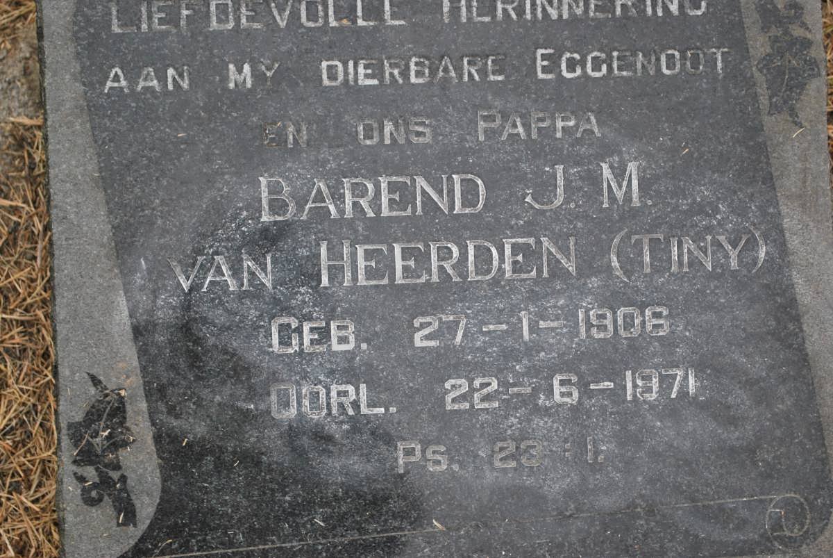 HEERDEN Barend J.M., van 1906-1971