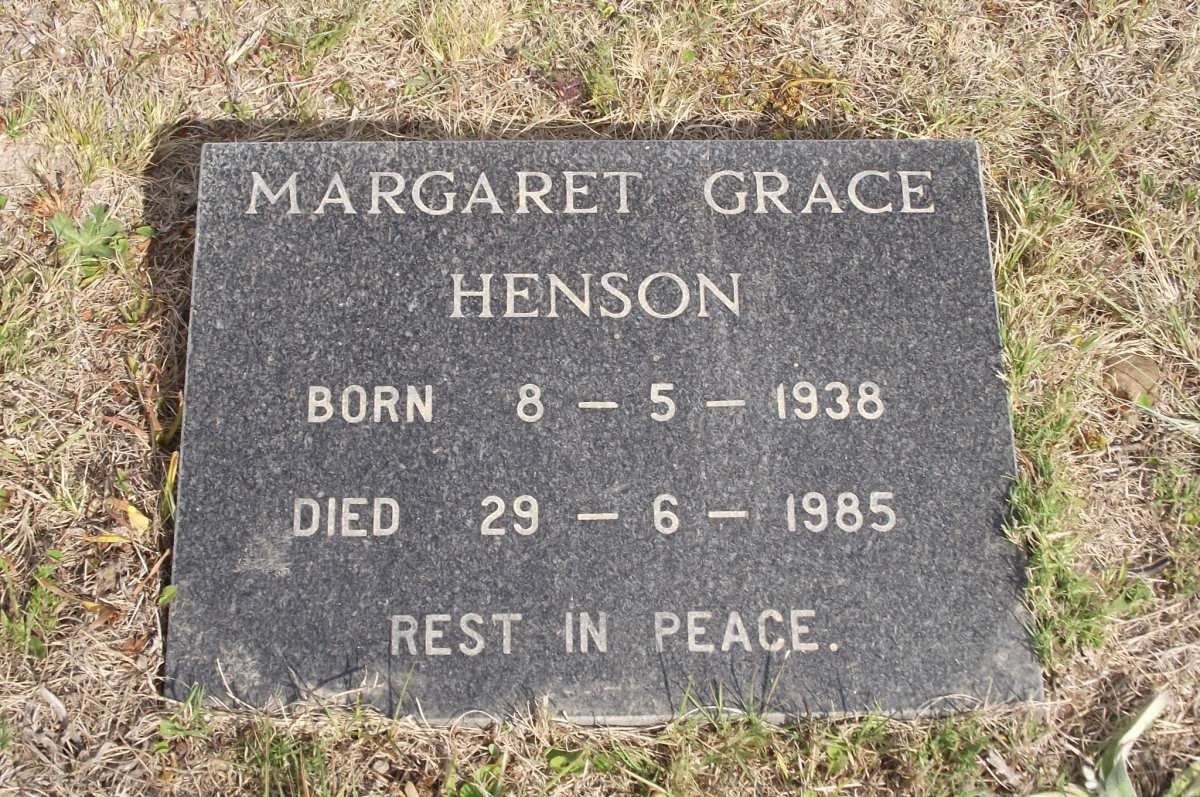 HENSON Margaret Grace 1938-1985