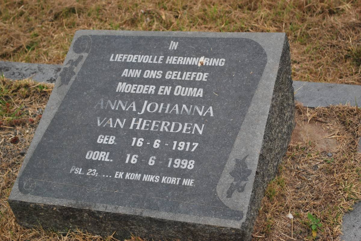 HEERDEN Anna Johanna, van 1917-1998