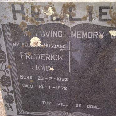 HELLIER Frederick John 1893-1972