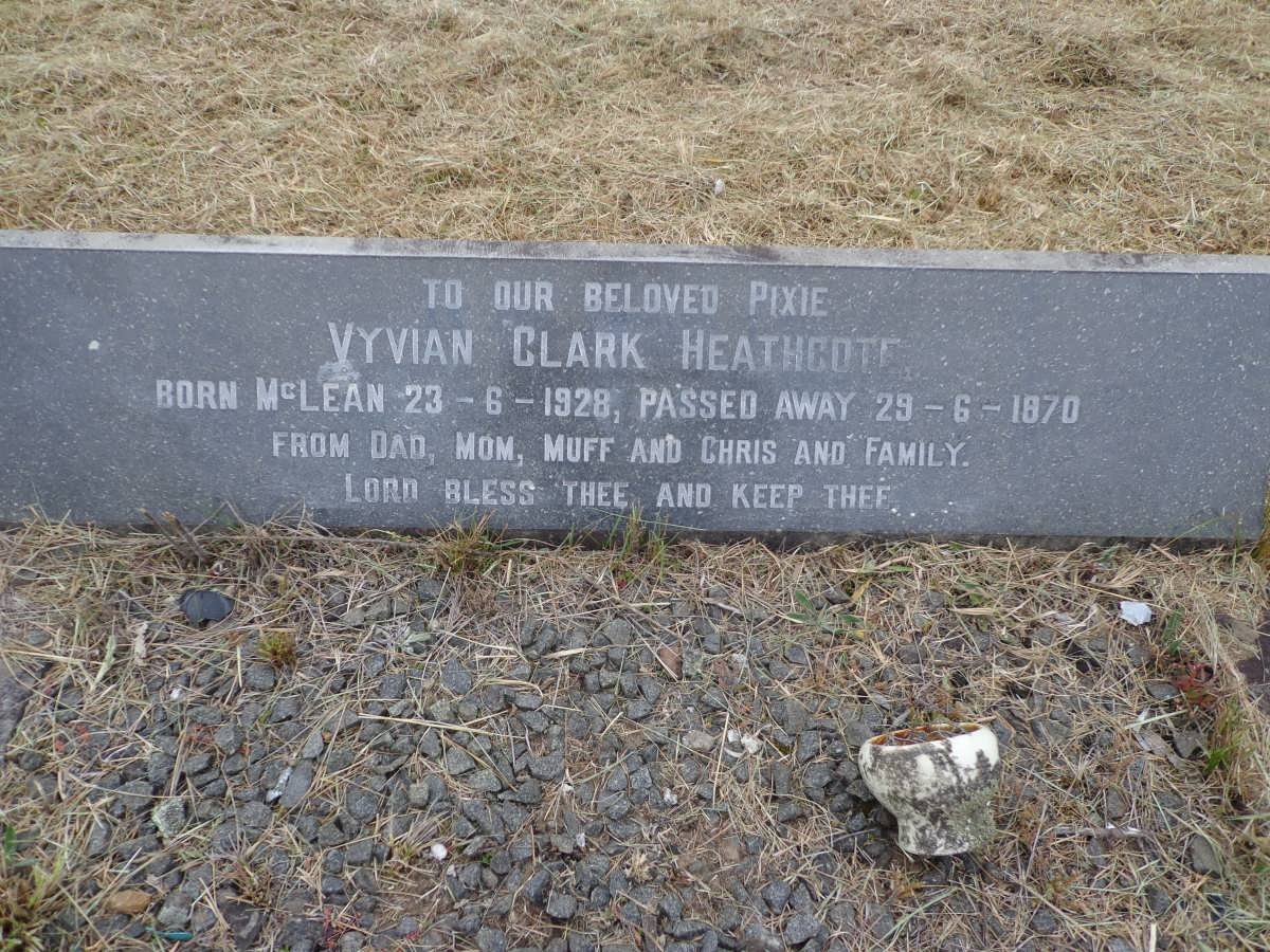 HEATHCOTT Vyvian Clark nee McLEAN 1928-1970