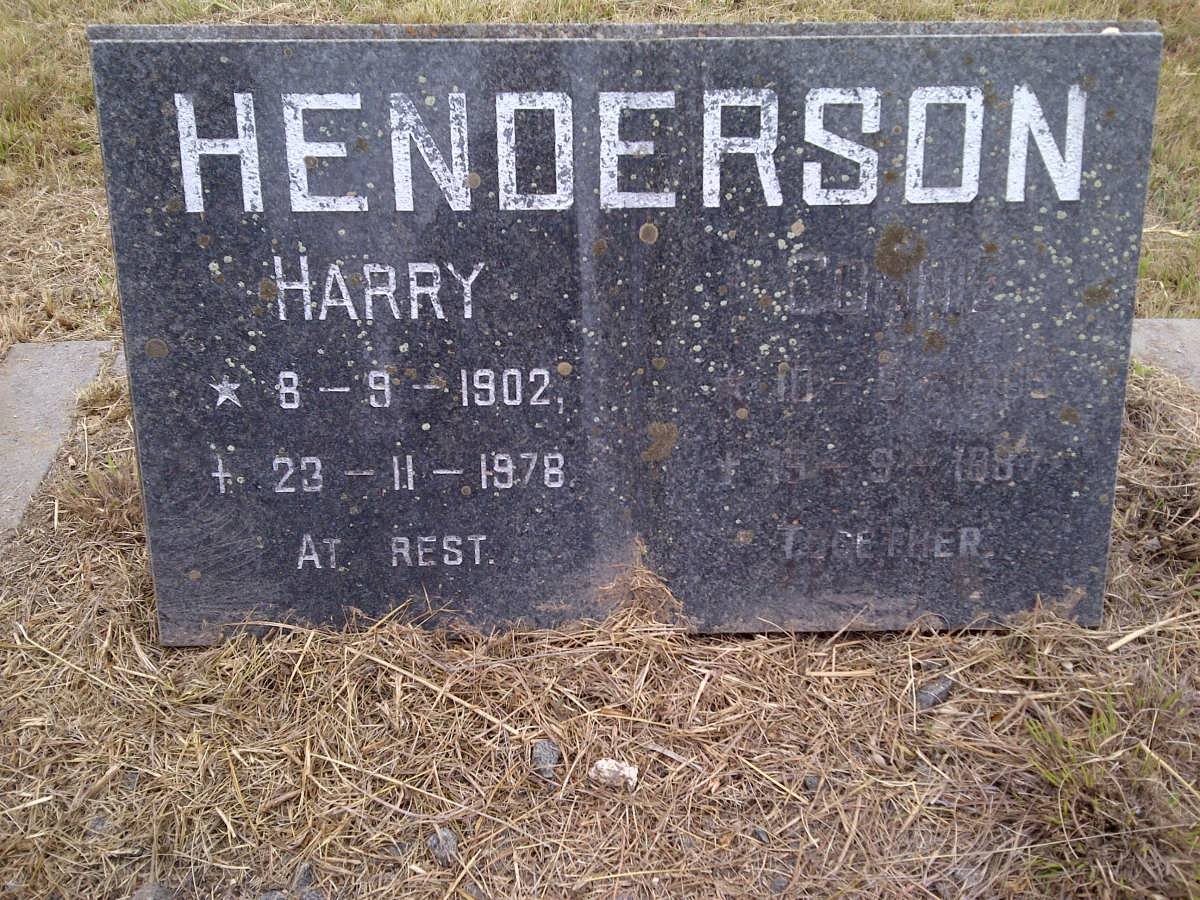 HENDERSON Harry 1902-1978 &amp; Connie 1905-1987