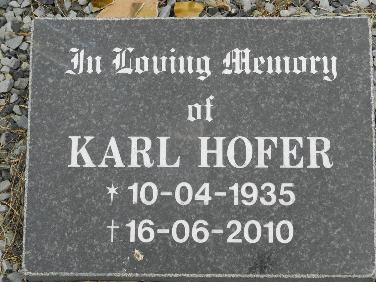 HOFER Karl 1935-2010