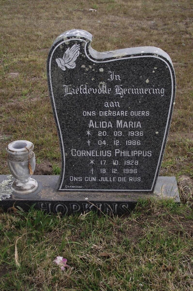 HOPKINS Cornelius Philippus 1928-1996 &amp; Alida Maria 1936-1986