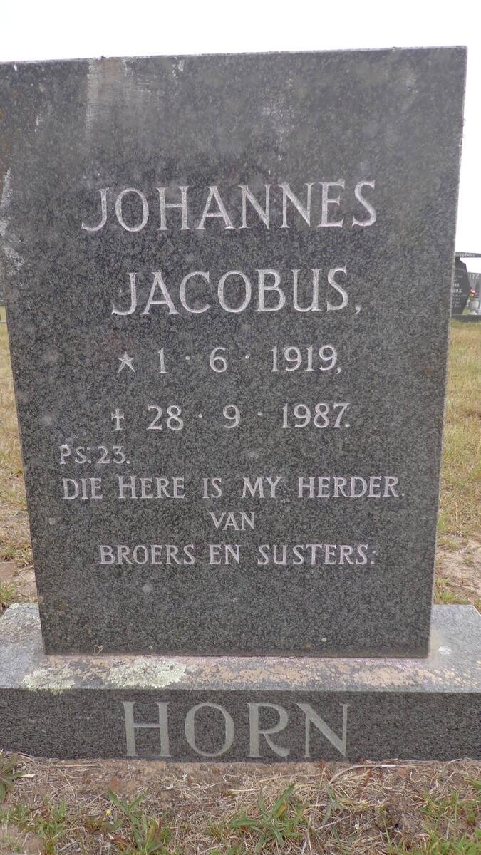HORN Johannes Jacobus 1919-1987