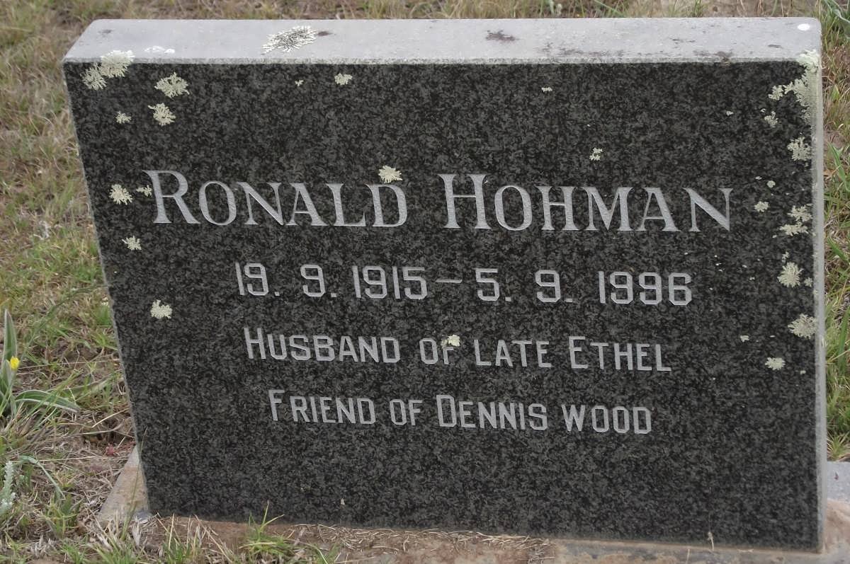 HOHMAN Ronald 1915-1996