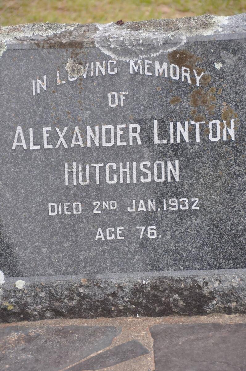 HUTCHISON Alexander Linton -1932