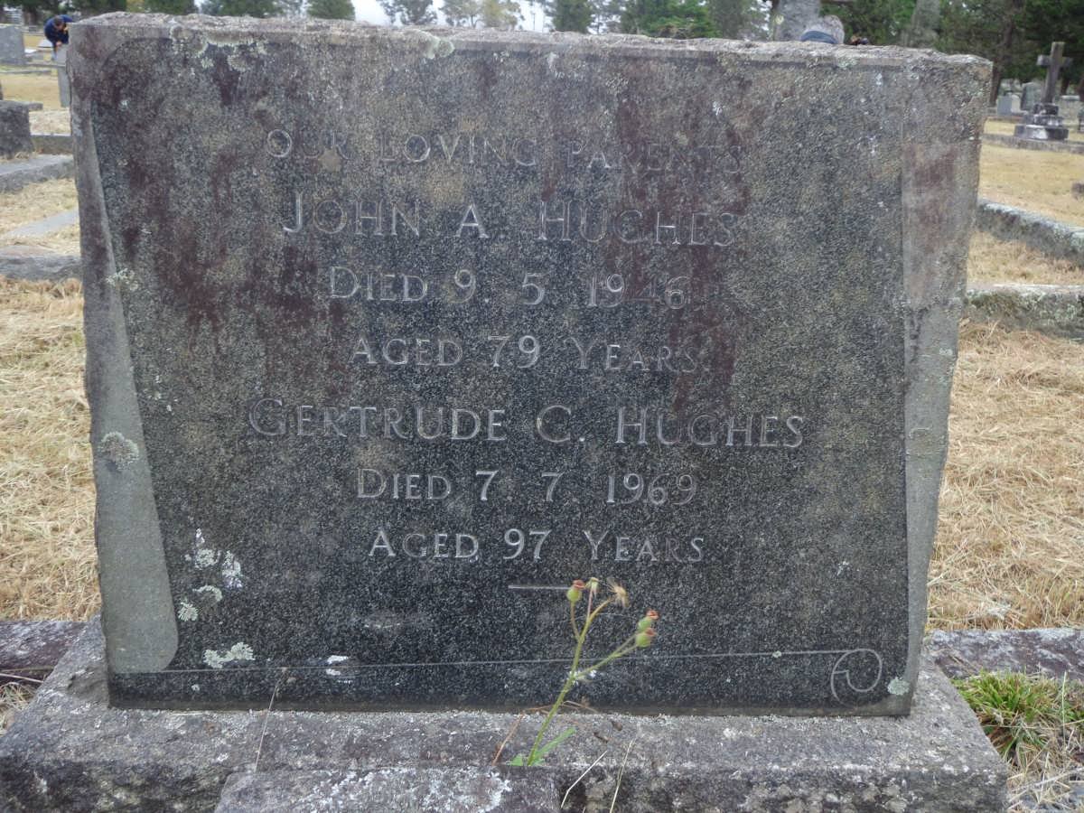 HUGHES John A. -1946 &amp; Gertrude C. -1969