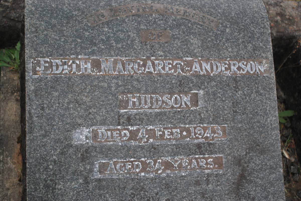 HUDSON Edith Margaret Anderson -1943