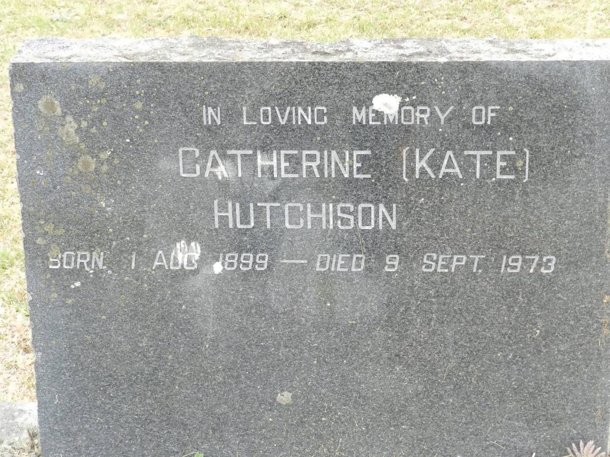 HUTCHISON Catherine 1899-1973