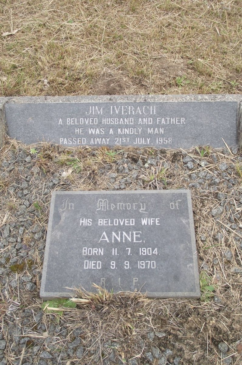 IVERACH Jim -1958 &amp; Anne 1904-1970