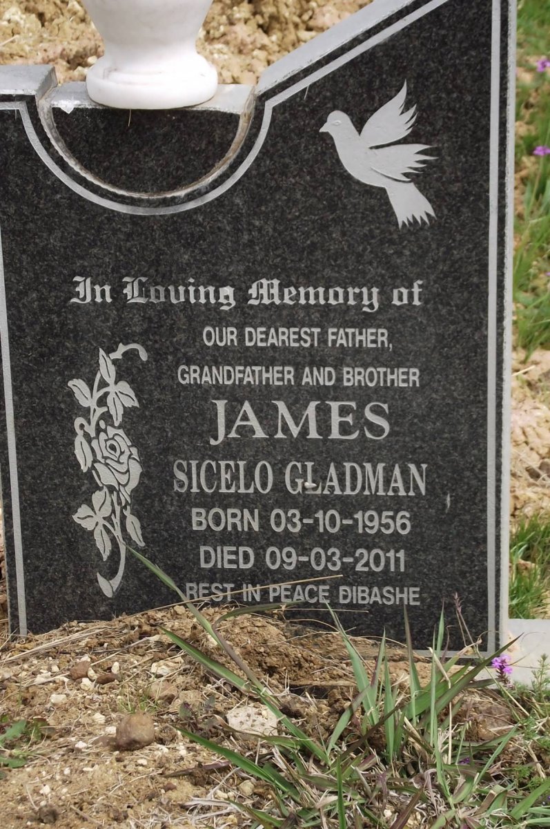 JAMES Sicelo Gladman 1956-2011