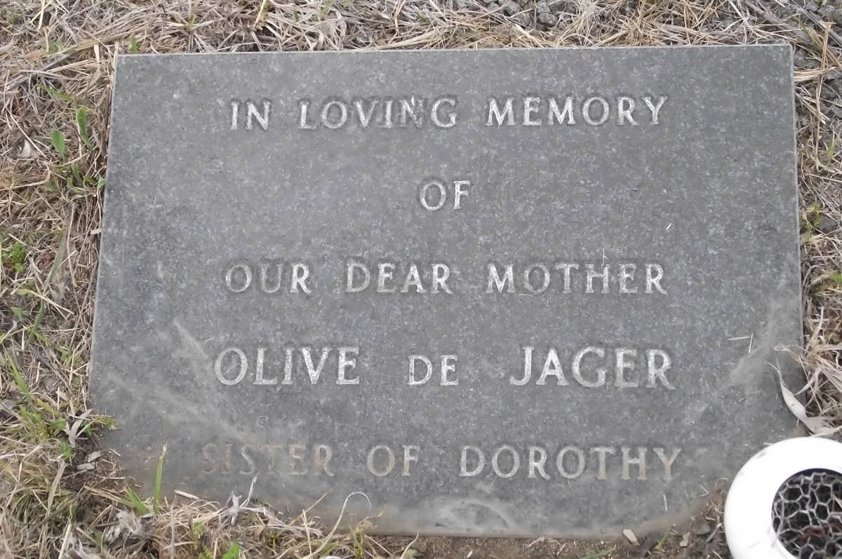 JAGER Olive, de