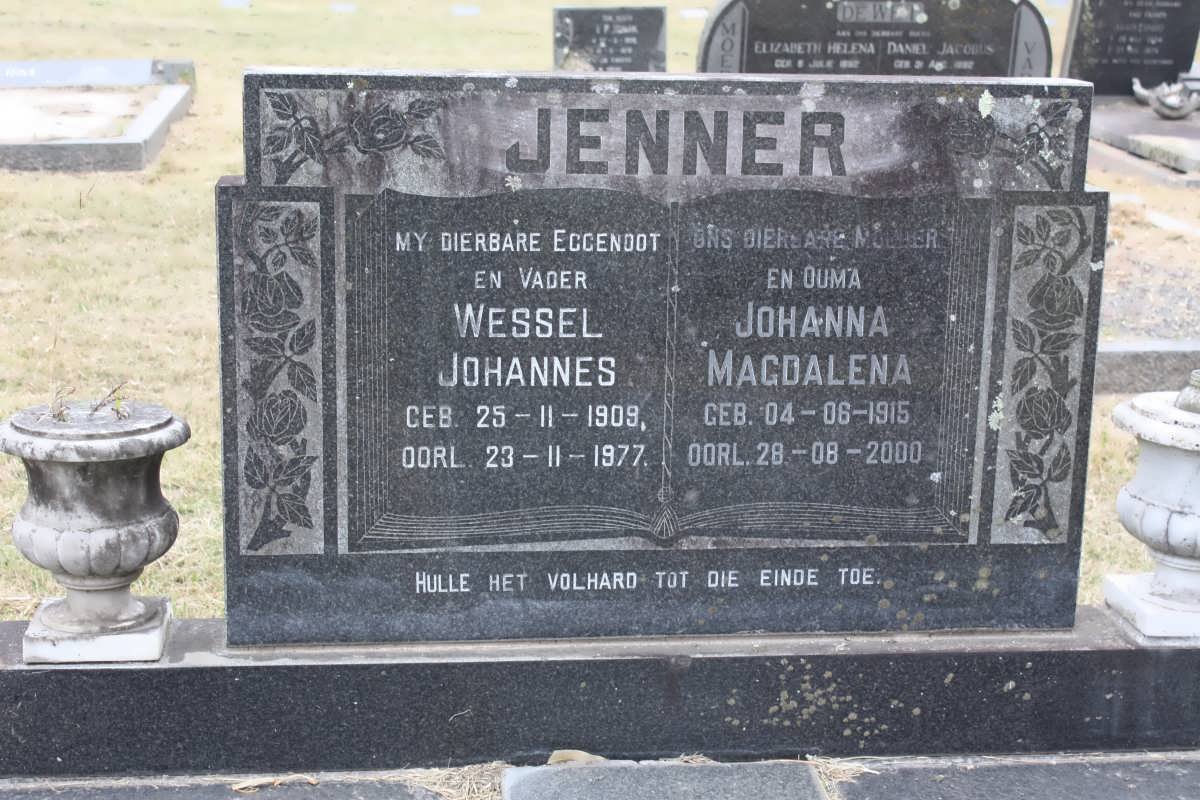 JENNER Wessel Johannes 1909-1977 &amp; Johanna Magdalena 1915-2000