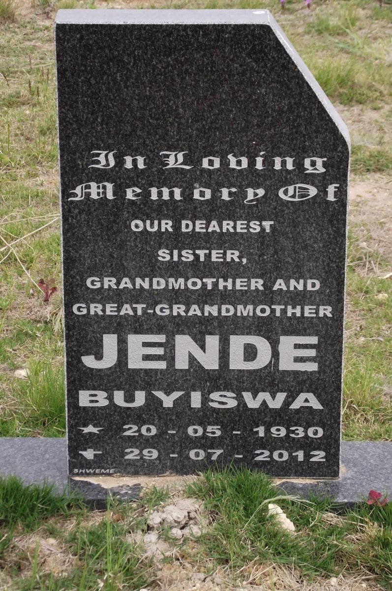 JENDE Buyiswa 1930-2012