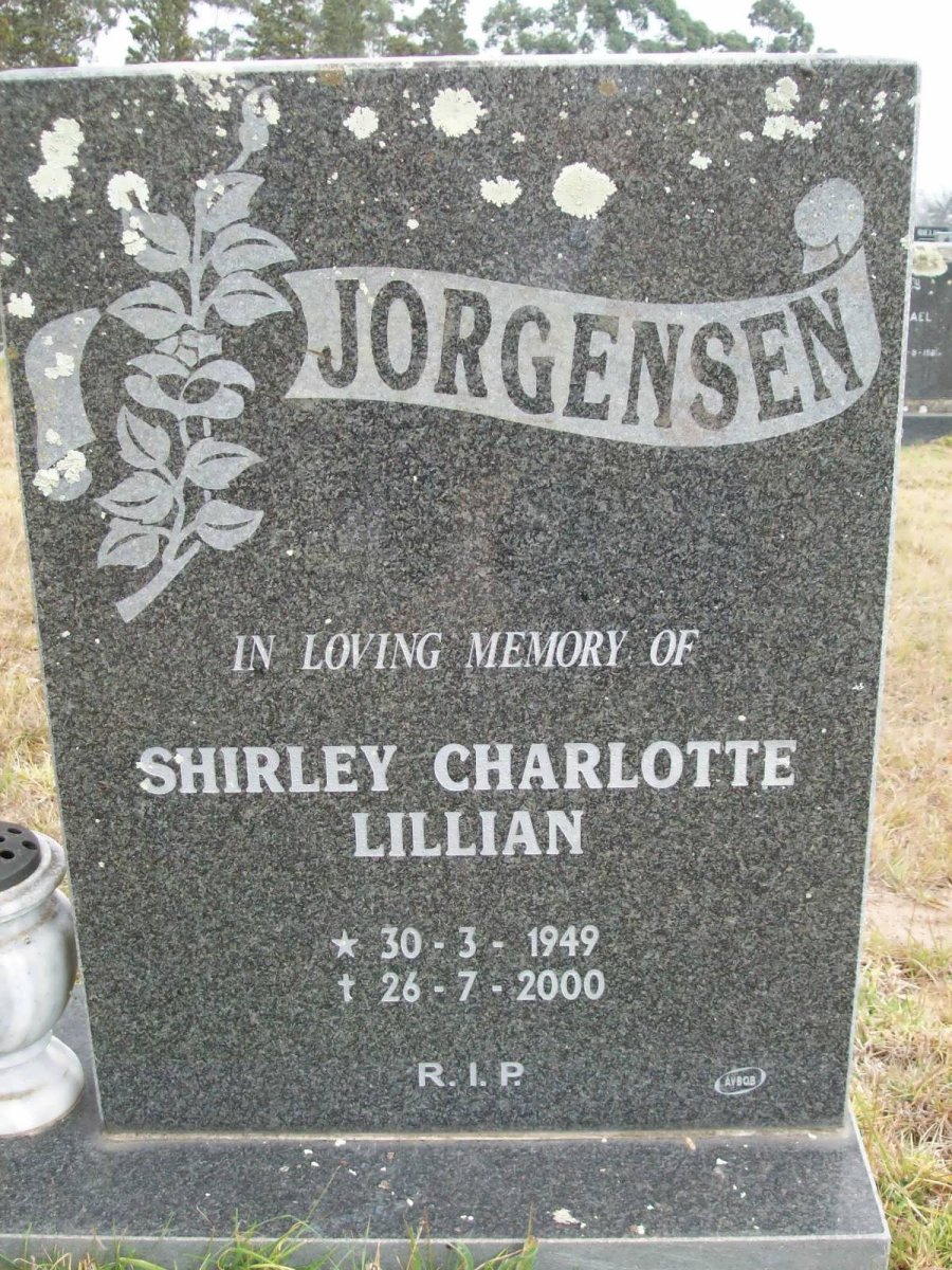 JORGENSEN Shirley Charlotte Lillian 1949-2000