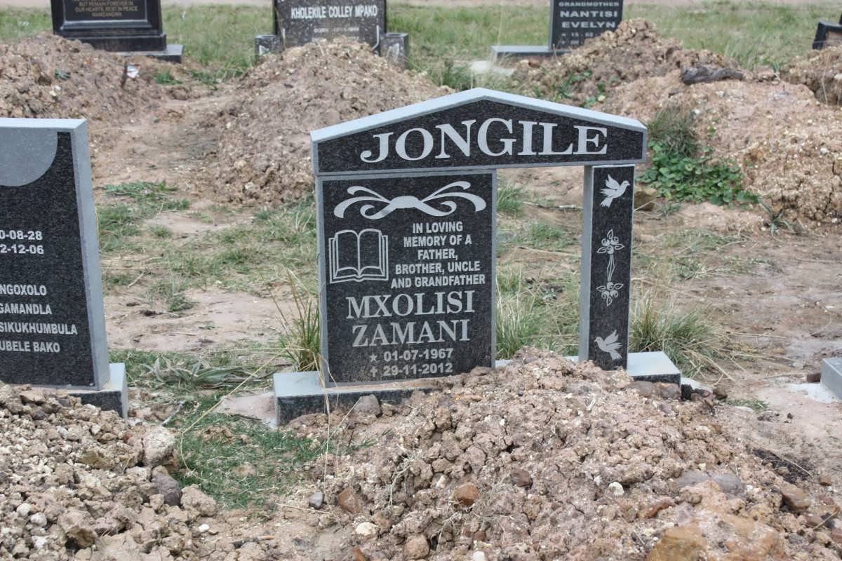 JONGILE Mxolisi Zamani 1967-2012
