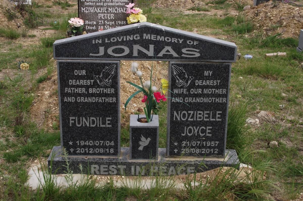 JONAS Fundile 1940-2012 &amp; Nozibele Joyce 1957-2012