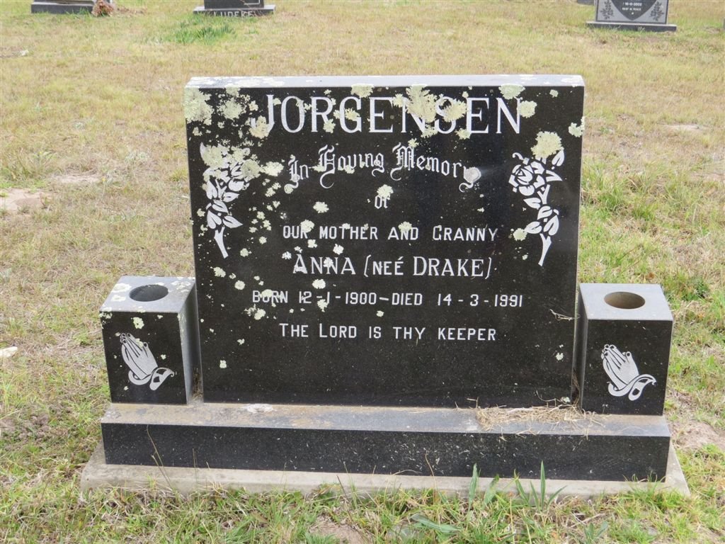 JORGENSEN Anna née DRAKE 1900-1991