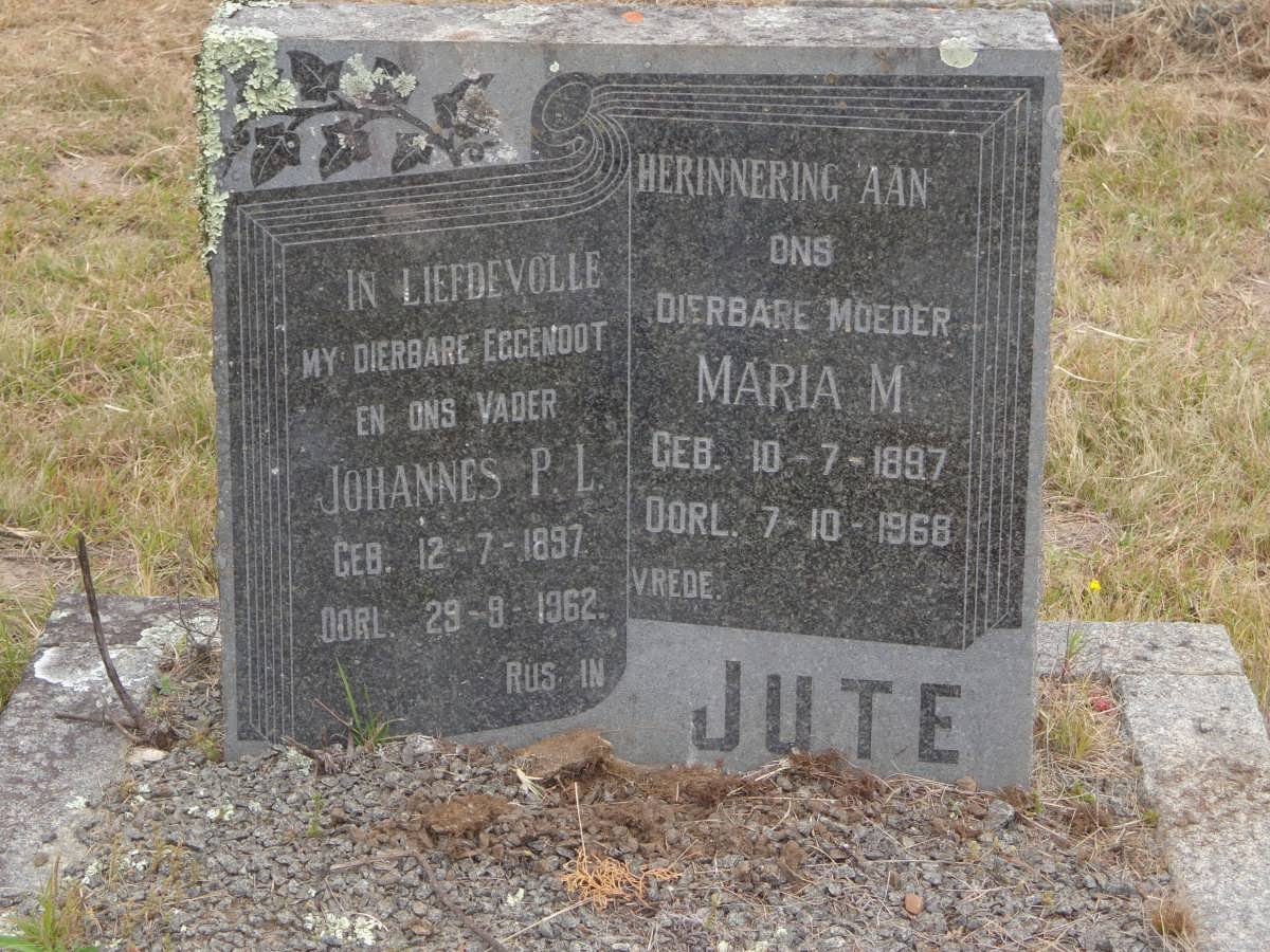 JUTE Johannes P.L. 1897-1962 &amp; Maria M. 1897-1968