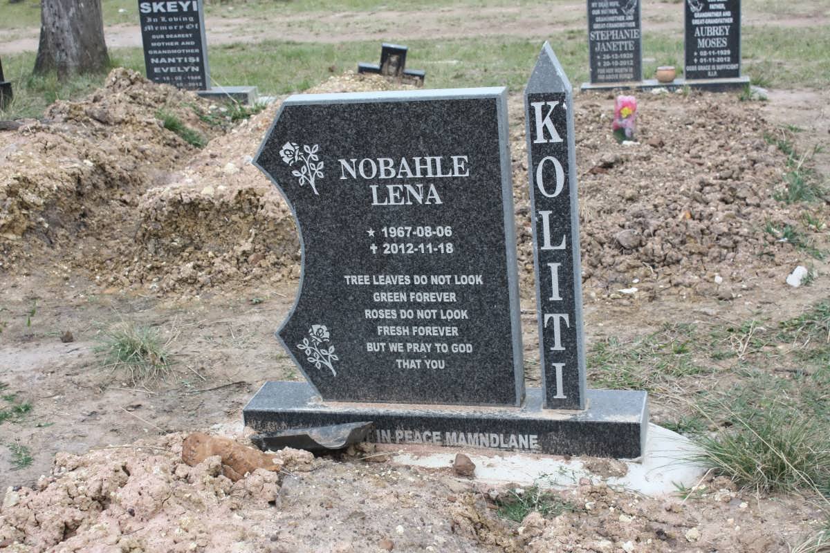 KOLITI Nobahle Lena 1967-2012
