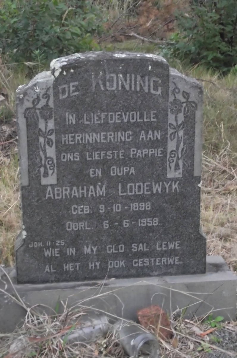 KONING Abraham Lodewyk, de 1898-1958