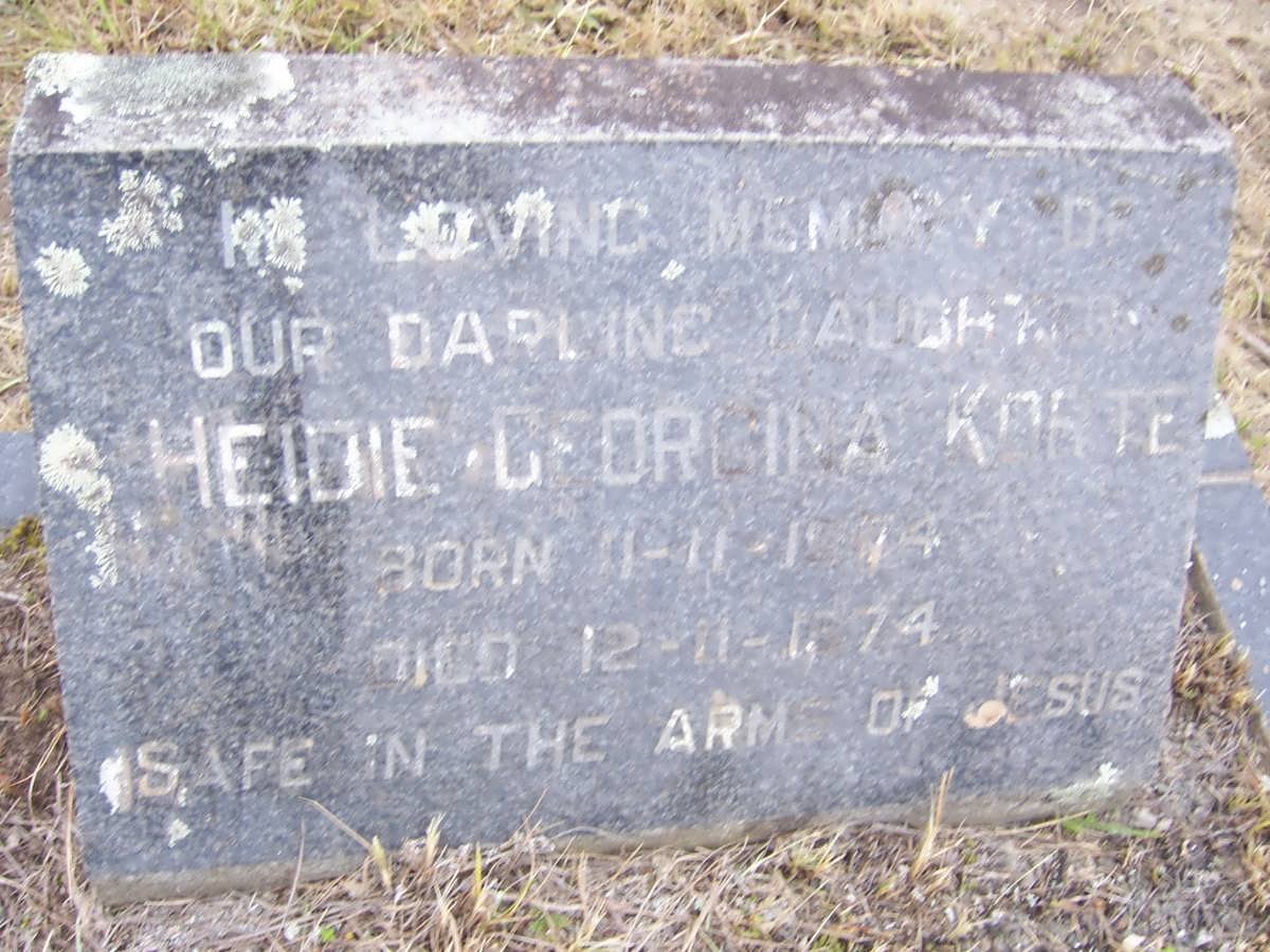 KORTE Heidie Georgina 1974-1974