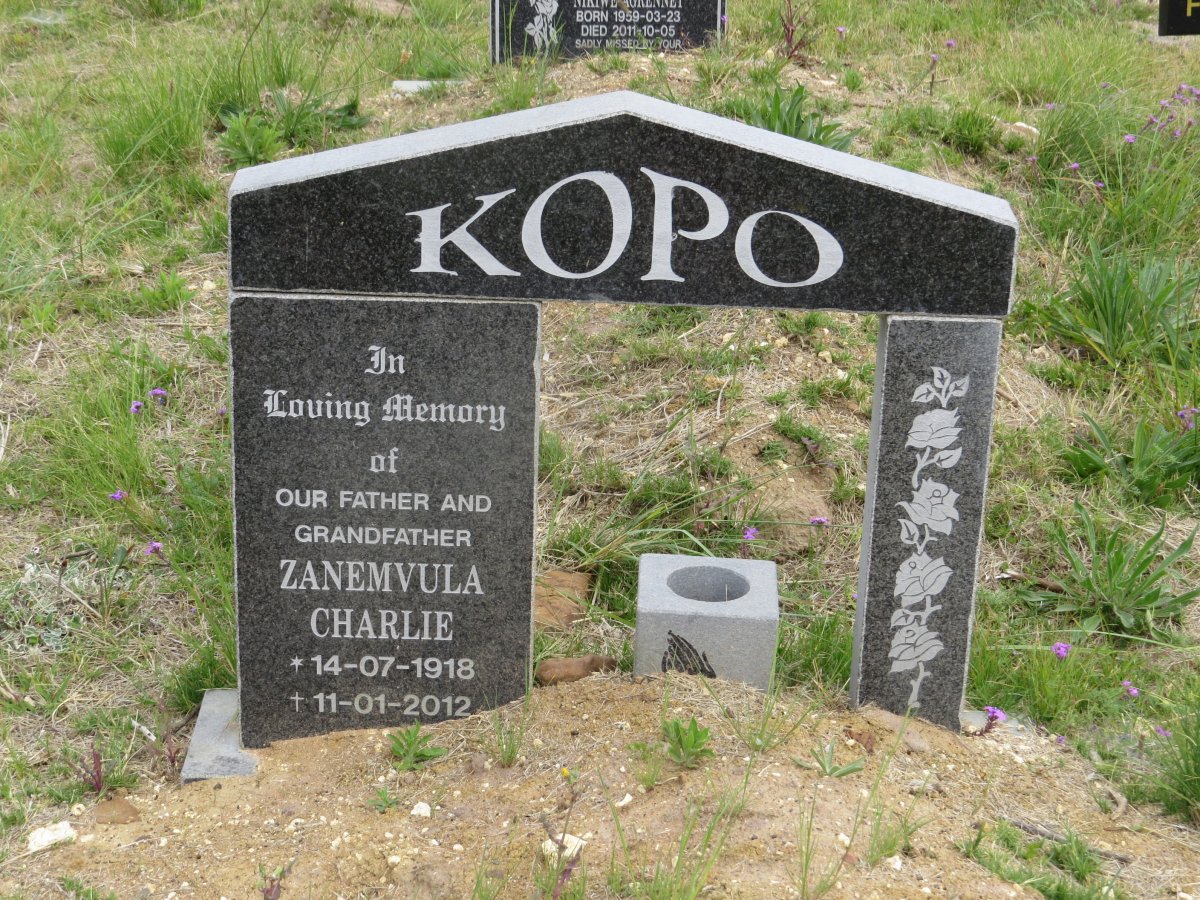 KOPO Zanemvula Charlie 1918-2012