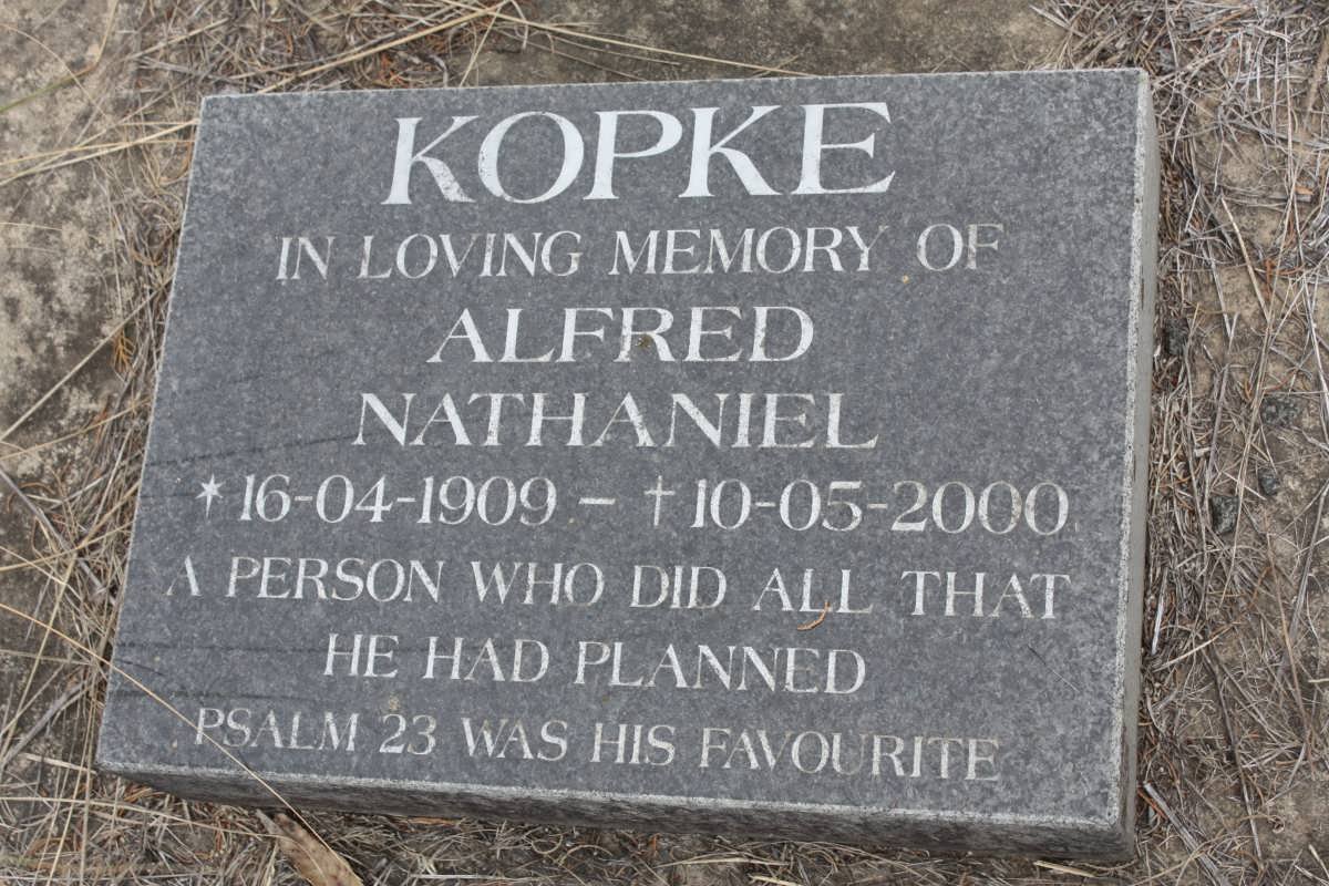 KOPKE Alfred Nathaniel 1909-2000