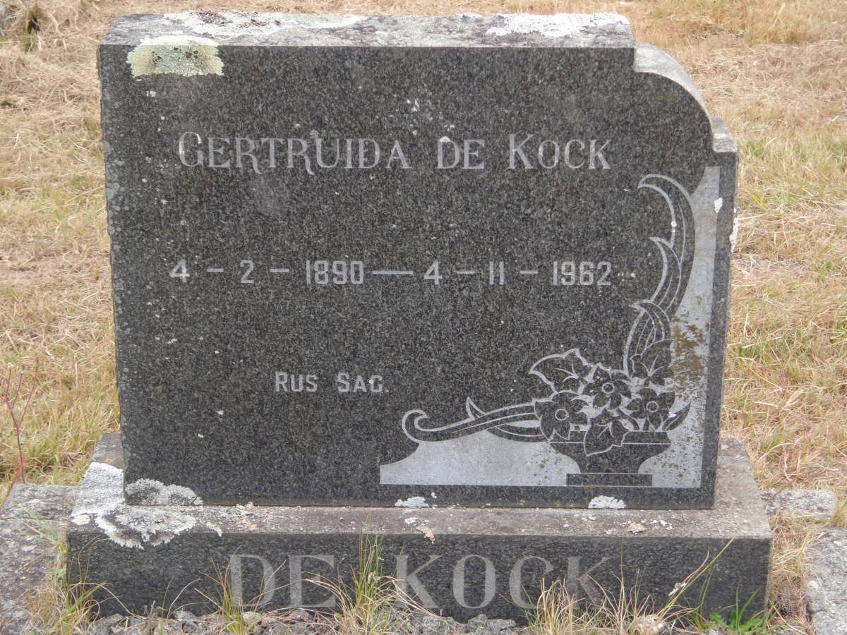 KOCK Gertruida, de 1890-1962