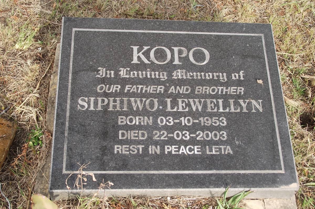 KOPO Siphiwo Lewellyn 1953-2003
