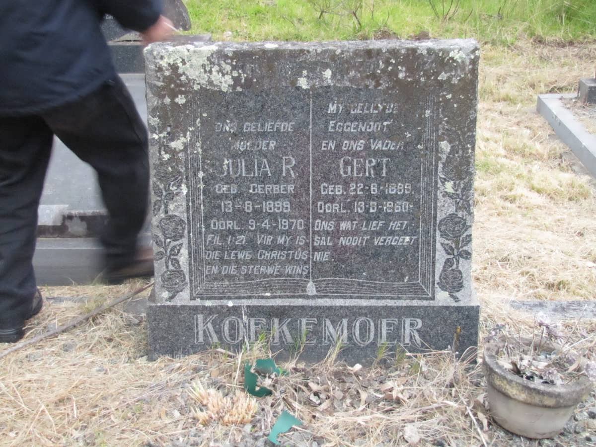 KOEKEMOER Gert 1895-1960 &amp; Julia R. GERBER 1899-1970